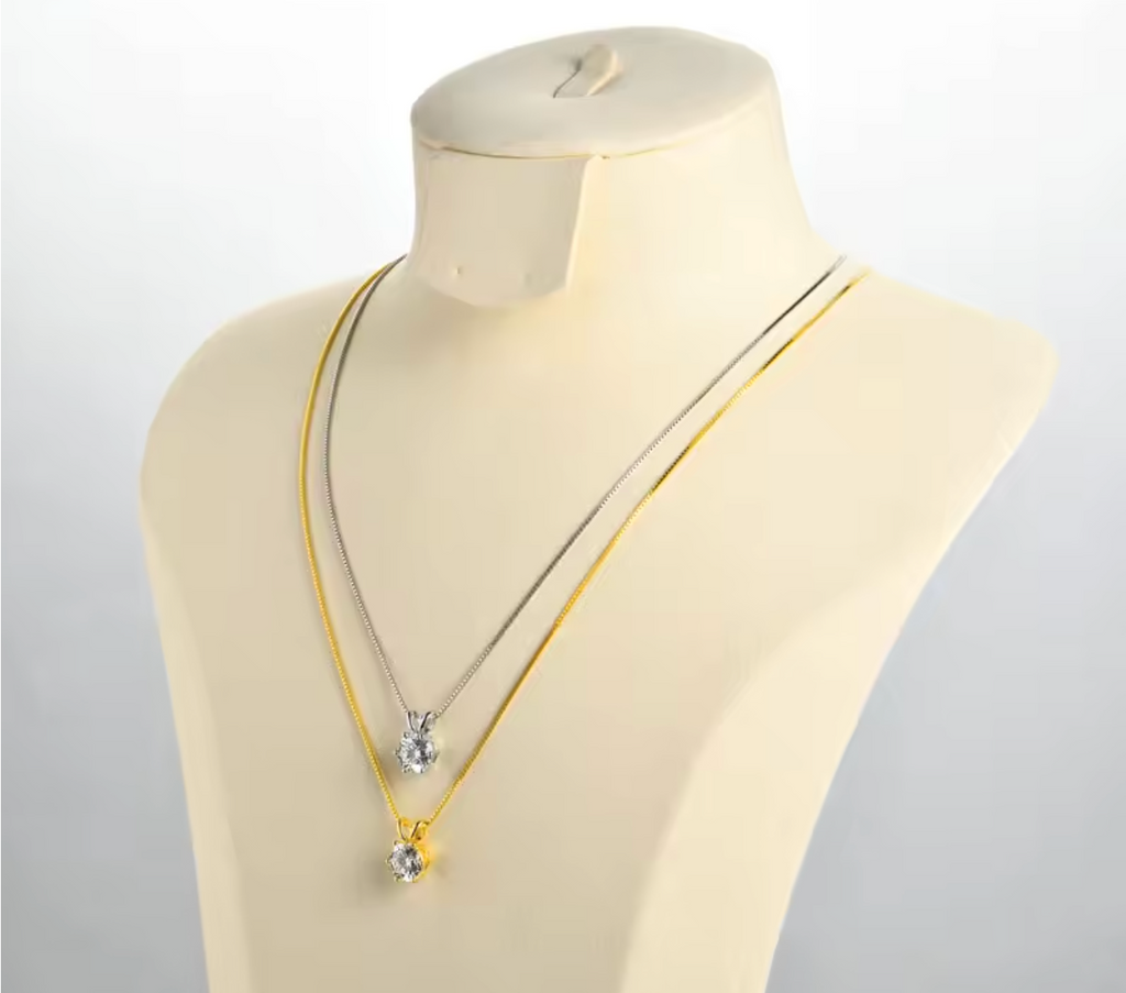 Certified Moissanite Solitaire Necklace for Women