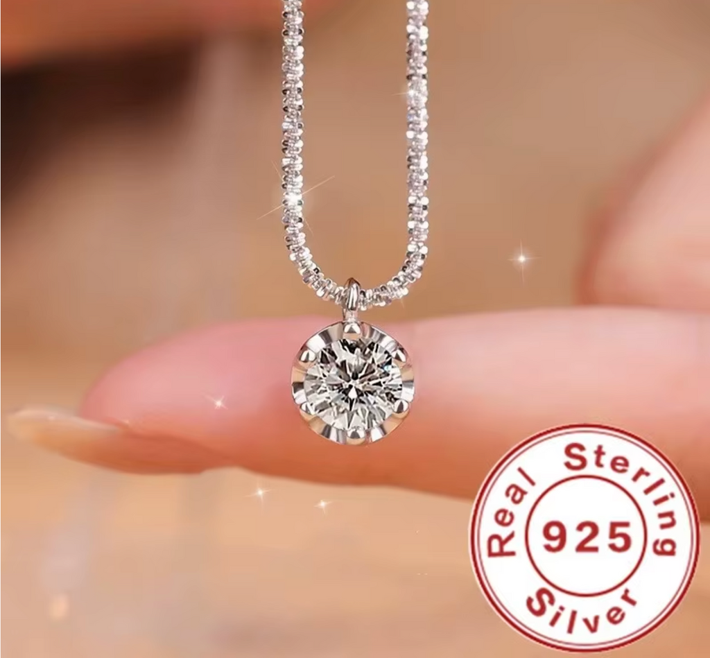 Luxury 925 Sterling Silver Olive Bead Snake Chain Necklace