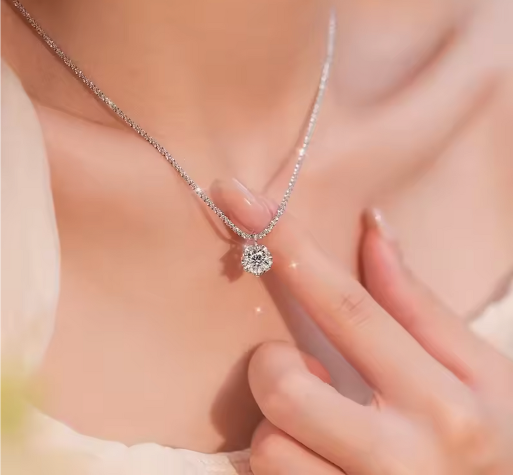 Luxury 925 Sterling Silver Olive Bead Snake Chain Necklace