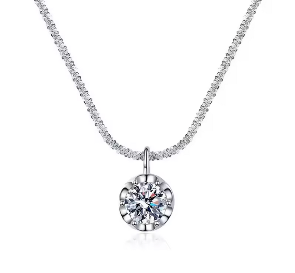Luxury 925 Sterling Silver Olive Bead Snake Chain Necklace