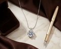 Sterling Silver Minimalist 1-Carat Zircon Pendant Necklace