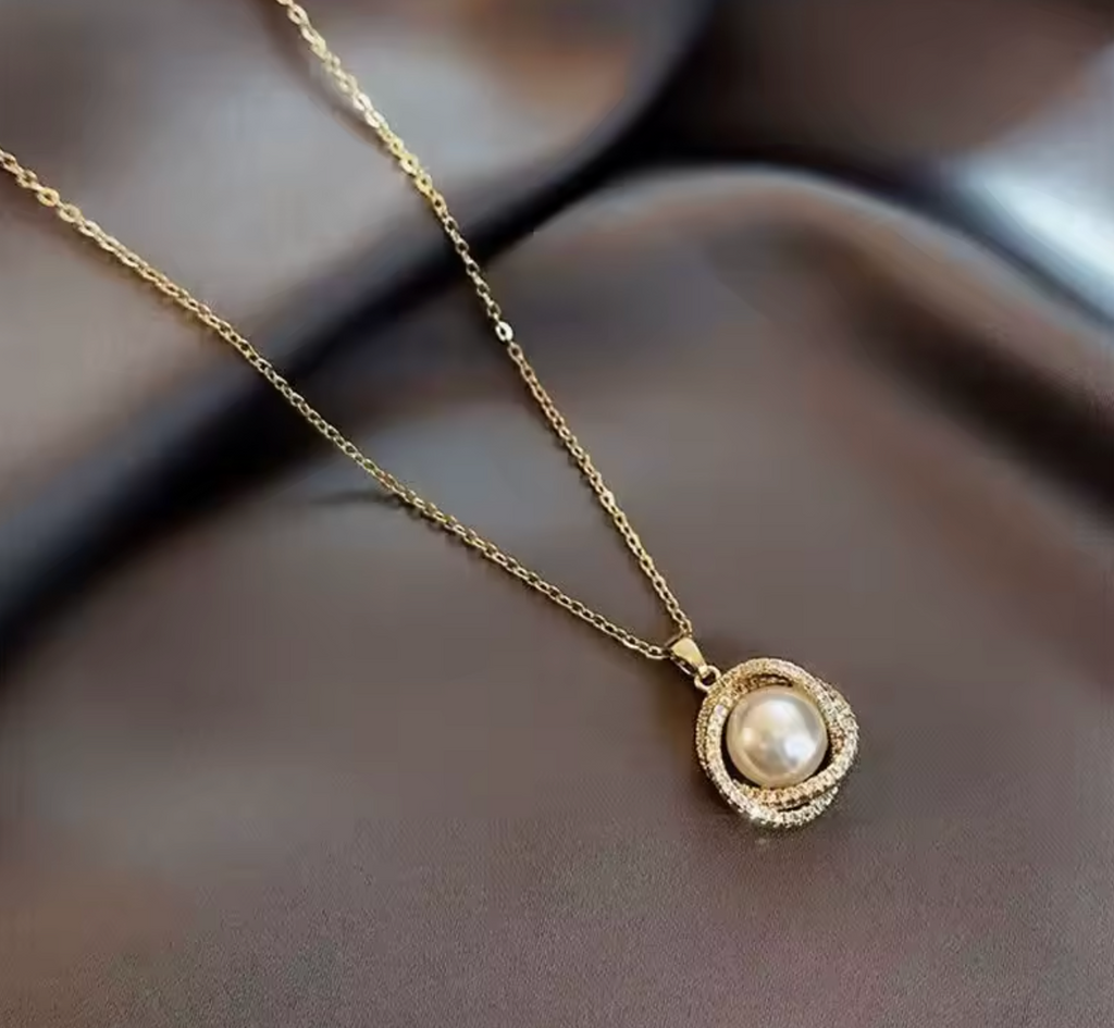 Kpop Pearl Pendant Choker Necklace