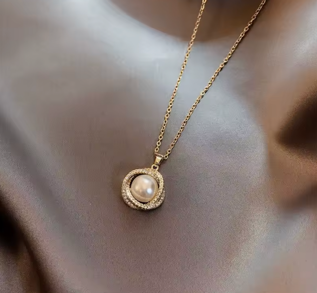 Kpop Pearl Pendant Choker Necklace